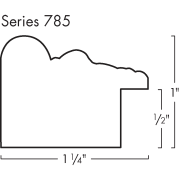 This 1-1/4 " ornate frame features an elegant small floral compo design finished in bright silver. Its intricate detailing and luminous metallic tone add a sophisticated, timeless charm—perfect for enhancing classic artwork, portraits, or elegant décor pieces.